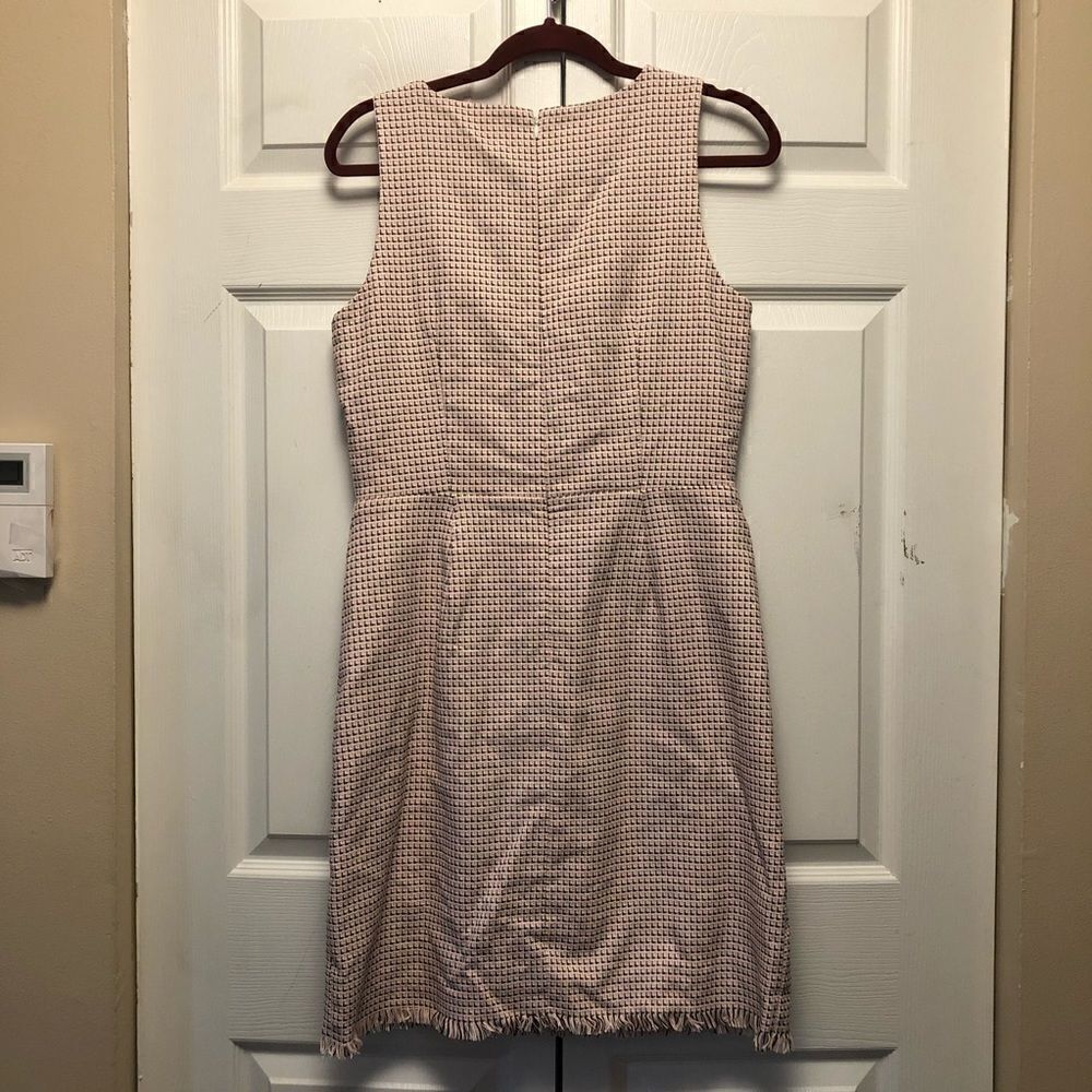 LOFT Geometric Pattern Tweed Dress Size 8T - Picture 4 of 6